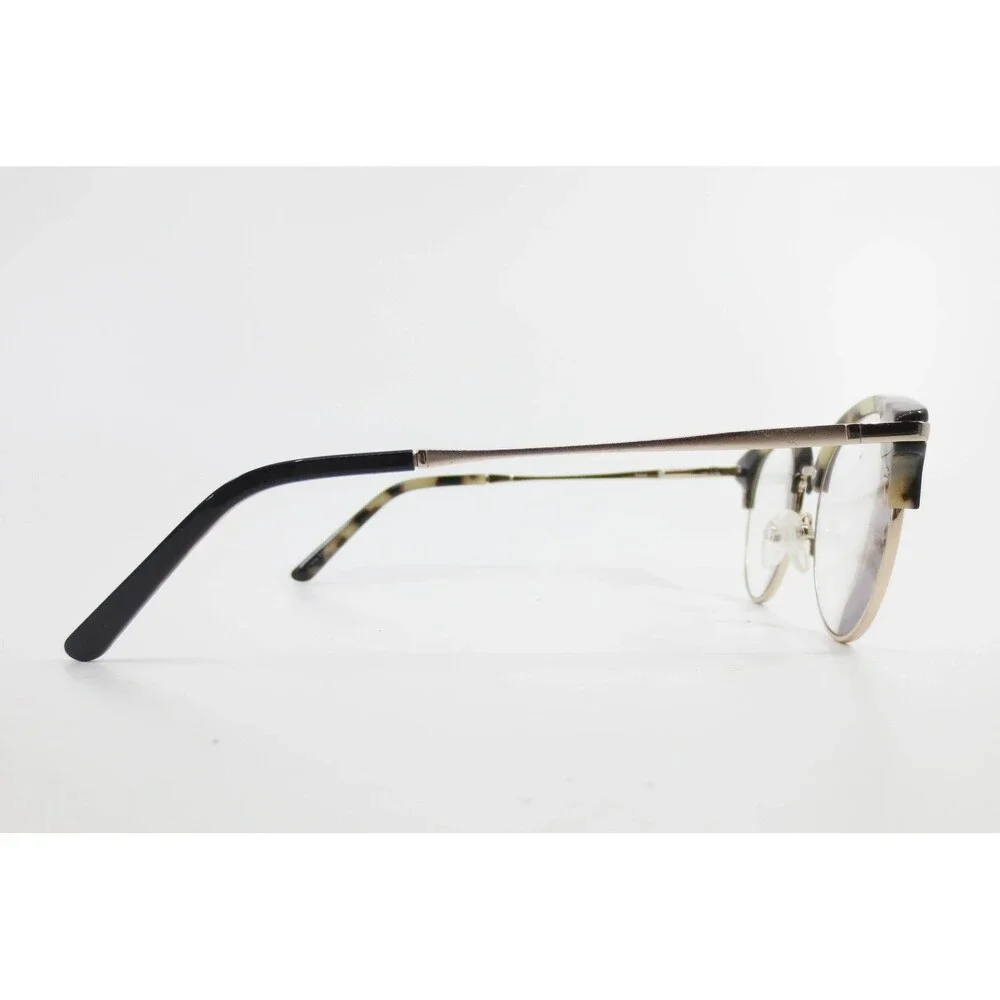 SA 9000 BK/HN Black Horn Browline Clubmaster Eyeglass Frames 51-19-140
